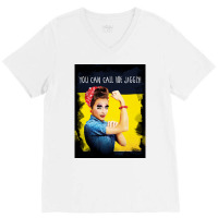 You Can Call Me Jiggly Poster Quote V-neck Tee | Artistshot