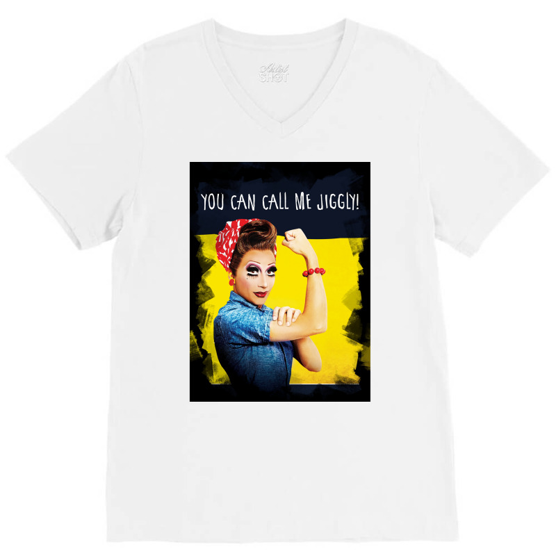 You Can Call Me Jiggly Poster Quote V-Neck Tee by verriaharzi4 | Artistshot