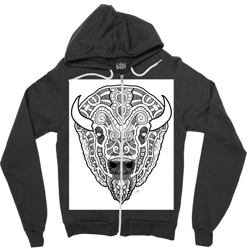 Norse Bison  Gift Cute Zipper Hoodie | Artistshot