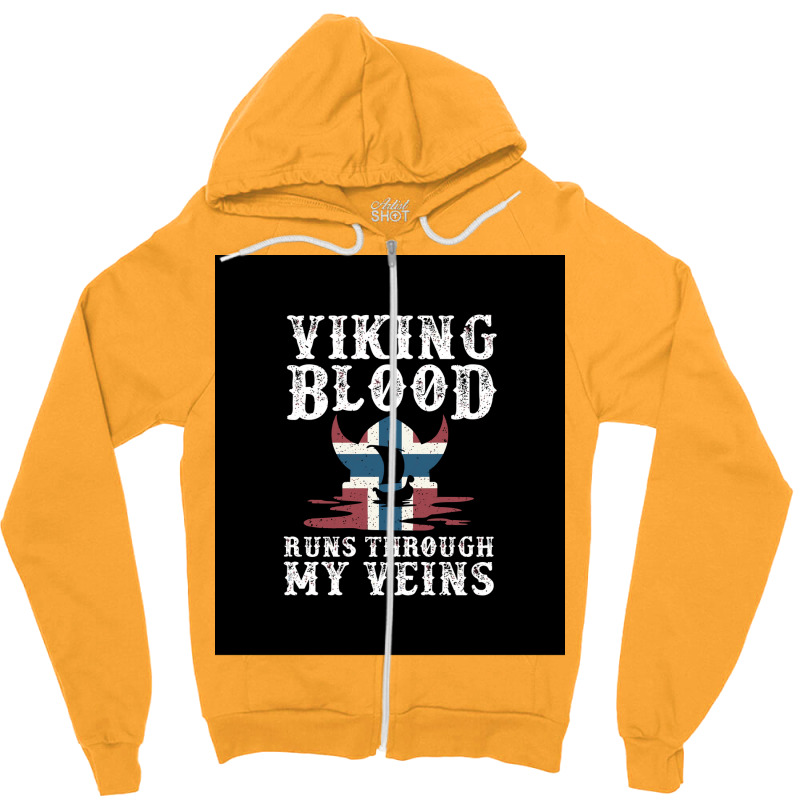 Northern Viking Norwegian Blood Norway  Funny Humor Zipper Hoodie | Artistshot