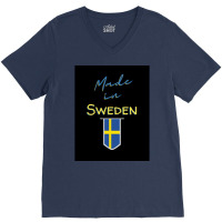 Swedish Flag Stockholm Viking Gift Funny Sweden  Vintage Retro V-neck Tee | Artistshot