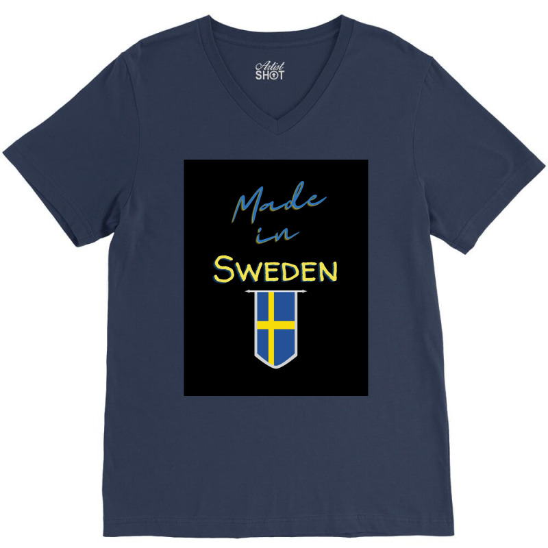 Swedish Flag Stockholm Viking Gift Funny Sweden  Vintage Retro V-neck Tee | Artistshot