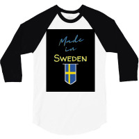 Swedish Flag Stockholm Viking Gift Funny Sweden  Vintage Retro 3/4 Sleeve Shirt | Artistshot