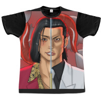 Nishiki Split Digital Portrait 1 Graphic T-shirt | Artistshot