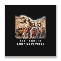 Original Founding Fathers Native American Retro Tribe Pride Metal Print Square | Artistshot