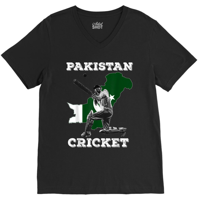 Pakistani Cricketer Men, Women And Youth Pakistan Cricket V-Neck Tee by VictorMRodriguez | Artistshot