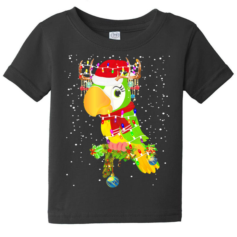 Funny Christmas Gift For Cat Lover T  Shirt Santa Parrot Gorgeous Rein Baby Tee | Artistshot