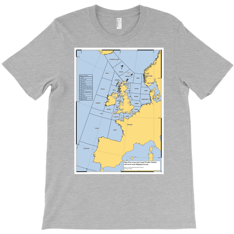 Uk Shipping Forecast Map  70s Aesthetic T-shirt | Artistshot