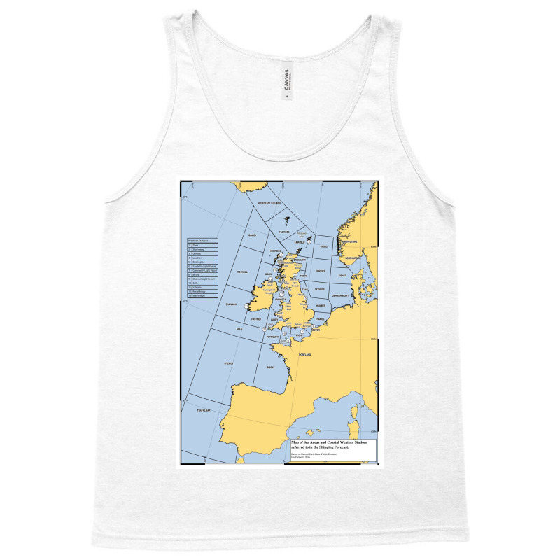 Uk Shipping Forecast Map  70s Aesthetic Tank Top | Artistshot