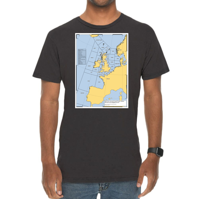 Uk Shipping Forecast Map  70s Aesthetic Vintage T-shirt | Artistshot