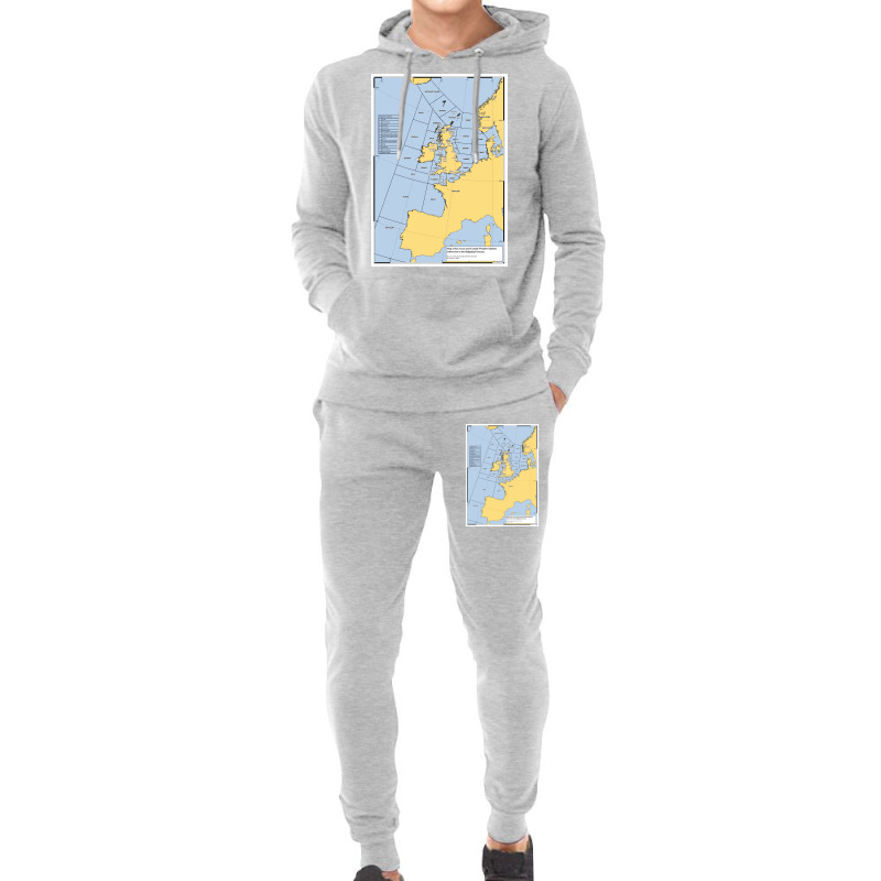 Uk Shipping Forecast Map  70s Aesthetic Hoodie & Jogger Set | Artistshot