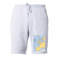 Uk Shipping Forecast Map  70s Aesthetic Fleece Short | Artistshot