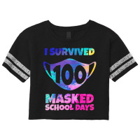 Limited Edition I Survived 100 Masked School Days Student Teacher Scorecard Crop Tee | Artistshot