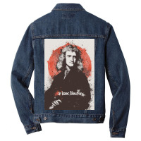 Sir Isaac Newton Painting Art Men Denim Jacket | Artistshot