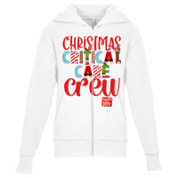 Christmas Critical Care Crew Nurse Tech & Aide Assistant Er T Shirt Youth Zipper Hoodie | Artistshot