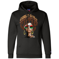 Curly Curvy Caramel Cutie Melanin Women Black History Month T Shirt Champion Hoodie | Artistshot