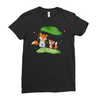 Fox Mother And Fox Baby Ladies Fitted T-shirt | Artistshot