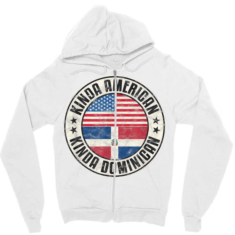 Dual Citizenship American Dominican Republic Usa Flag T Shirt Zipper Hoodie by cordellwerw56r | Artistshot