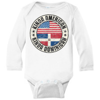 Dual Citizenship American Dominican Republic Usa Flag T Shirt Long Sleeve Baby Bodysuit | Artistshot