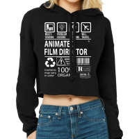 Animated Film Director T   Multitasking Certified Job Gift Item Tee Cropped Hoodie | Artistshot