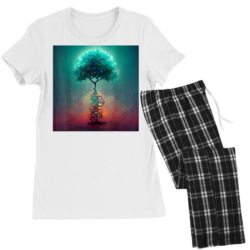 Earth Life Genetics Biologist Science Dna Tree T Shirt Women's Pajamas Set by alysestick8m7 | Artistshot