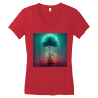 Earth Life Genetics Biologist Science Dna Tree T Shirt Women's V-neck T-shirt | Artistshot