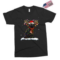 Black Cat Reindeer Christmas Light Shirt Cat Lover Christmas Exclusive T-shirt | Artistshot