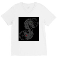 Viking Helm Of Awe Odin Sleipnir Aegishjalmur Classic  Trending Gift V-neck Tee | Artistshot