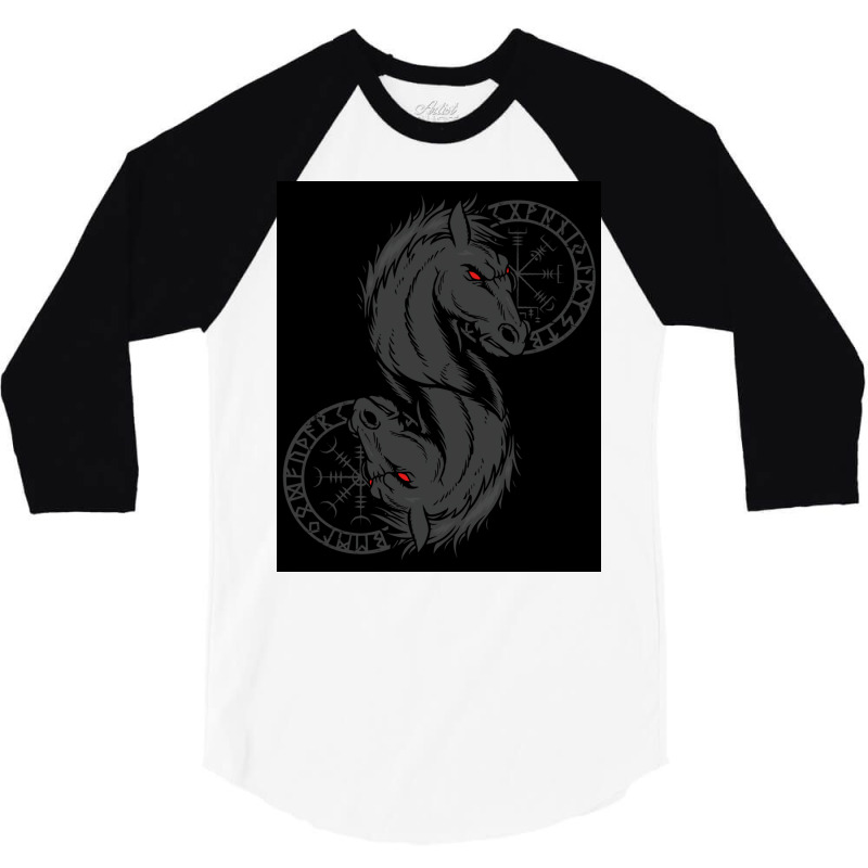 Viking Helm Of Awe Odin Sleipnir Aegishjalmur Classic  Trending Gift 3/4 Sleeve Shirt | Artistshot