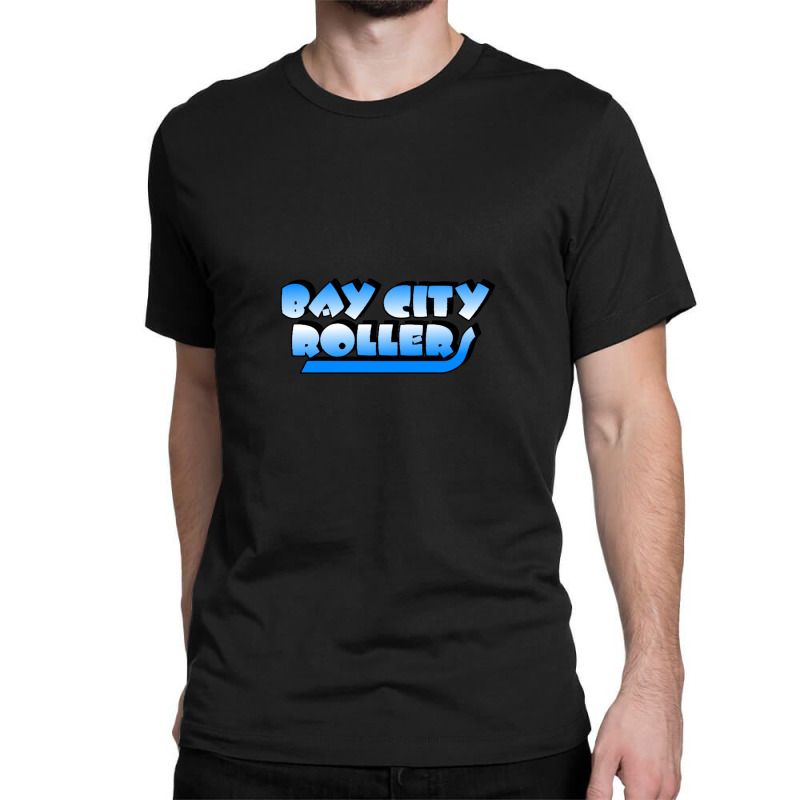 Bay City Rollers (blue) Classic T-shirt by DavidDelaneyToner | Artistshot