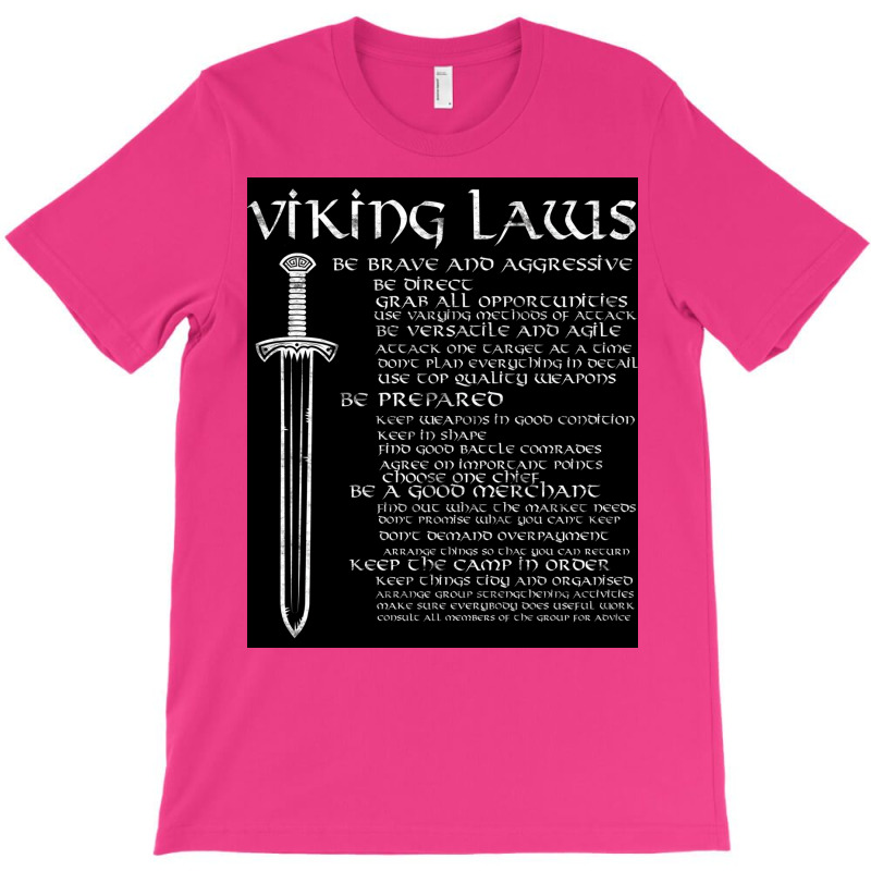 Viking Laws Scandinavian Warriors Sword Distressed  Hipster Trending T-Shirt by cuestapinnb | Artistshot