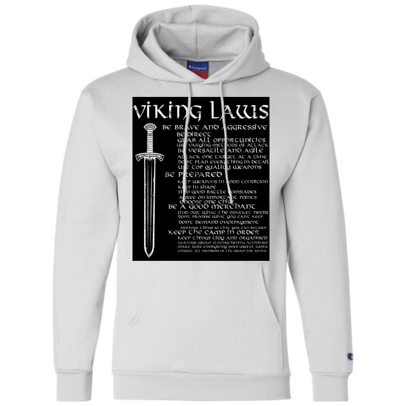 Viking Laws Scandinavian Warriors Sword Distressed  Hipster Trending Champion Hoodie by cuestapinnb | Artistshot