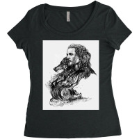 Threads Of Destiny  Blue Girl Women's Triblend Scoop T-shirt | Artistshot