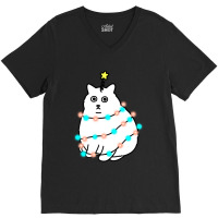 Christmas Cat V-neck Tee | Artistshot