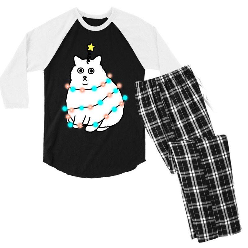 Christmas Cat Men's 3/4 Sleeve Pajama Set | Artistshot