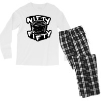 Nifty Fifty Classic  Cute Blue Men's Long Sleeve Pajama Set | Artistshot