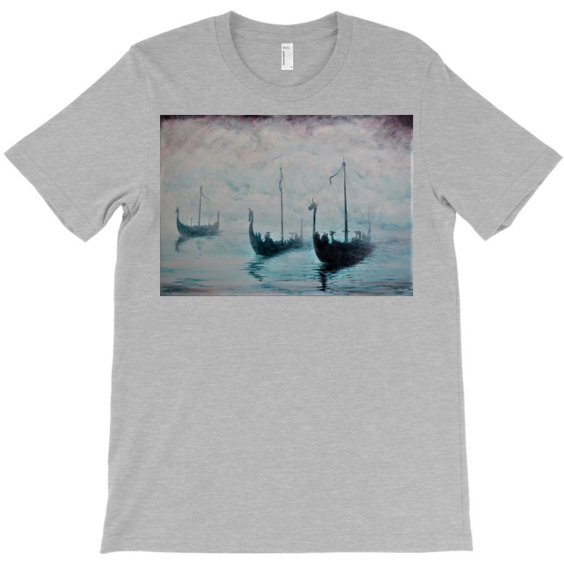 Viking Ships From The Mist  Girl Vintage Vintage T-shirt | Artistshot