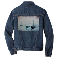 Viking Ships From The Mist  Girl Vintage Vintage Men Denim Jacket | Artistshot