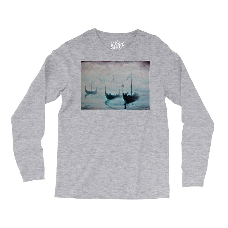 Viking Ships From The Mist  Girl Vintage Vintage Long Sleeve Shirts | Artistshot