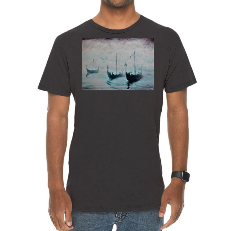 Viking Ships From The Mist  Girl Vintage Vintage Vintage T-shirt | Artistshot