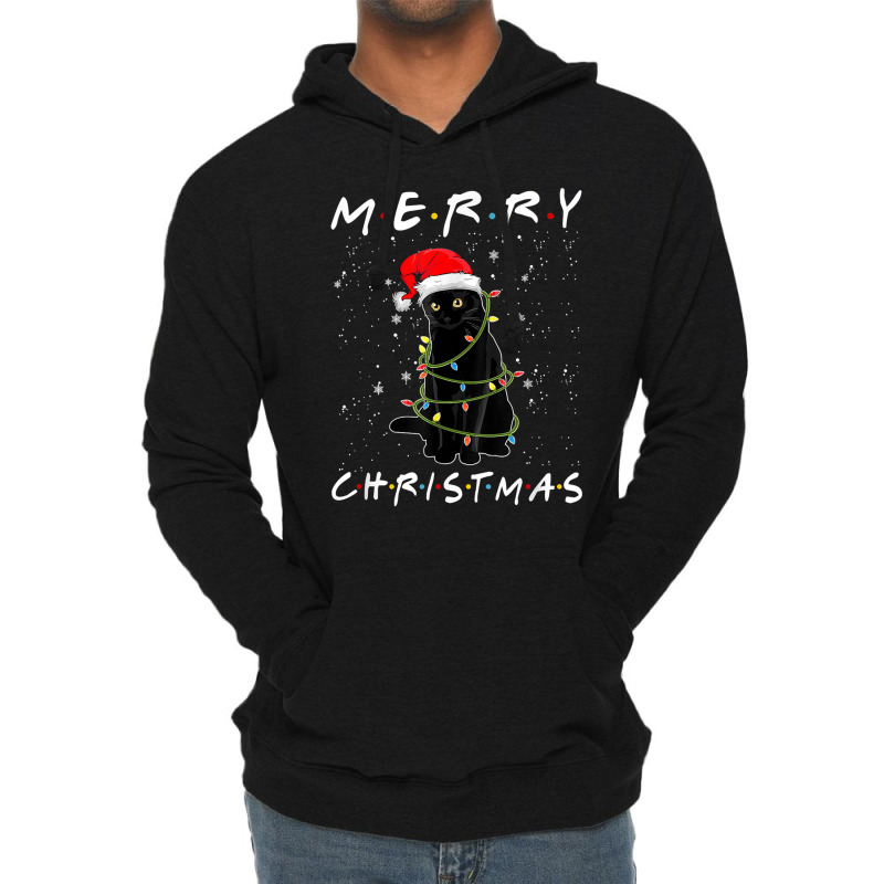 Christmas Cat For Men Funny Cat Christmas Pajama Decoration Lightweight Hoodie | Artistshot