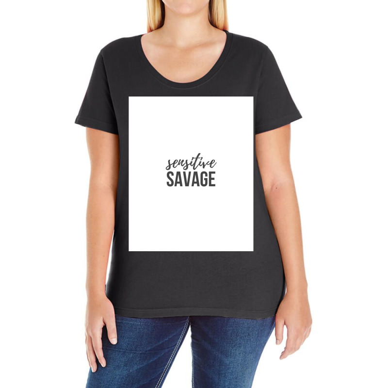 Sensitive Savage Poster 70s Ladies Curvy T-Shirt by khomsioriada2 | Artistshot