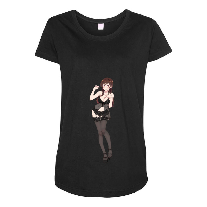 Chizuru Mizuhara Ecchi Lingerie Sexy Hentaii Anime Maternity Scoop Neck T-shirt by JodyBanda | Artistshot