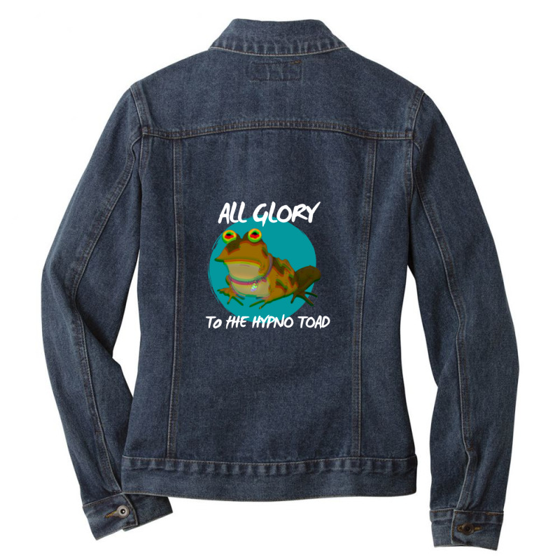 All Glory To The Hypno Toad Version 2 Ladies Denim Jacket by SheilaAntoinette | Artistshot