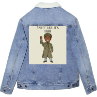 Jamaican Inspector Man Chibi Poster 70s Unisex Sherpa-lined Denim Jacket | Artistshot