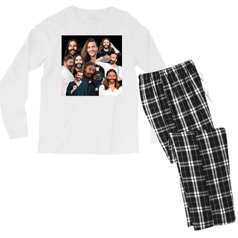 Jonathan Van Ness Jvn Sticker Packs Montage Collection Cool Crazy Cute Men's Long Sleeve Pajama Set by taboragriggsu | Artistshot