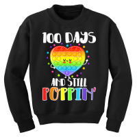 Happy 100 Days Of School And Still Poppin 100th Day Pop It T Shirt Youth Sweatshirt | Artistshot