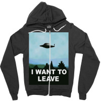 I Want To Beleave Xfiles Variation Poster Humor Zipper Hoodie | Artistshot