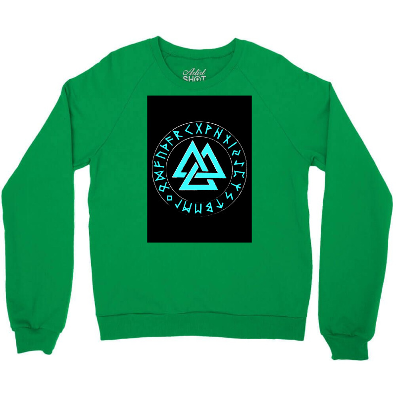 Viking Valknut Runes  Retro Stars Crewneck Sweatshirt | Artistshot