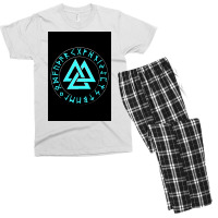 Viking Valknut Runes  Retro Stars Men's T-shirt Pajama Set | Artistshot